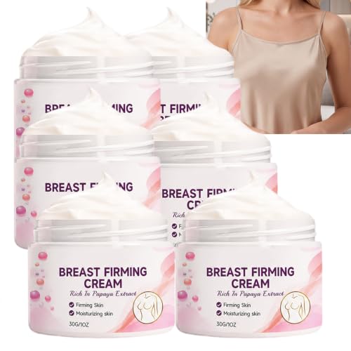 Image of Non-Greasy Breast Firming Cream, Plant-Based Lifting Lotion, Natural Bust Plumping Gel, Smoothing Chest Serum, Hydrating Firmness Texture Silk Creme Smooth Rich Moisture Extra Plus Balm (6PCS)