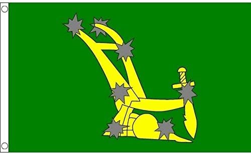 FlagSuperstore© Starry Plough Green Flag - Large 5 x 3' - Irish Republican Ireland