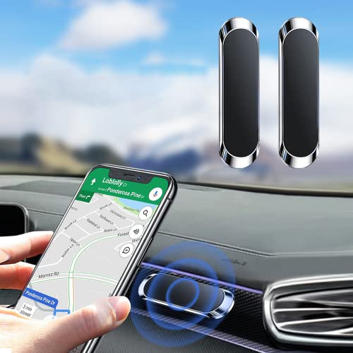 Timpou Mini Supporto Msagnetico per Auto per Smartphone,Base Adesiva 3M,Adatto per più Scenari, Compatibile con IPhone Samsung Huawei(2 Pack)