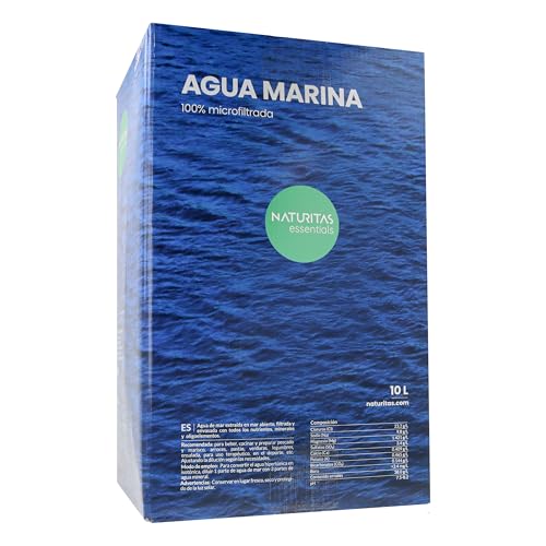 Agua marina | 10 L | Naturitas Essentials | Agua de mar microfiltrada | Mineralización natural formato XL | Bebidas