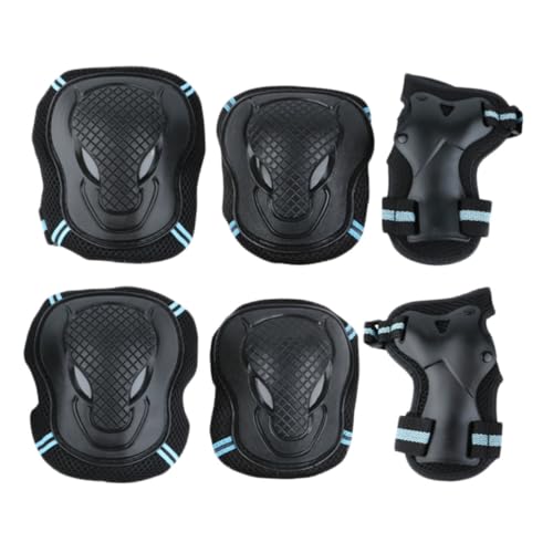 KICHOUSE Anti-Fall Gear Kit 1 Set of Knee Hand and Elbow Pads Essential for Skaters Bikers and Outdoor Lovers s Size (Black/Blue)