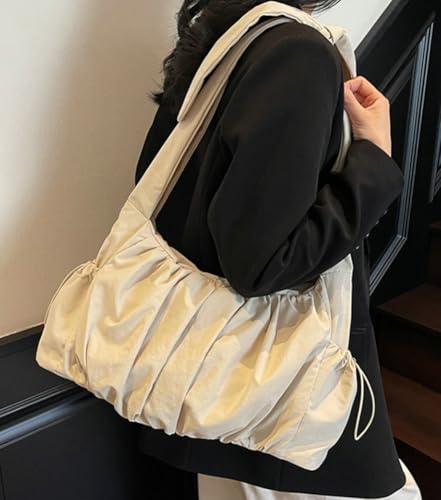 Nylon Hobo Bag for Women Slouchy Zipper Shoulder Bag Trendy Bow-tie Tote Handbags Purse with Multi-pocket 20252