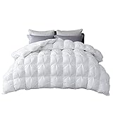 zzlamb Lightweight White Pinch Pleat Goose/Duck Down Comforter for All Season, King Size Comforter...