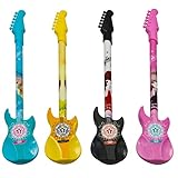 Maydahui 24 canetas de gel em forma de guitarra de desenho animado fofas Kawaii, canetas de tinta preta para escola, festa, escritório