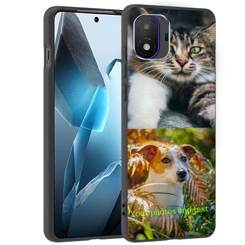 WISTFULNAI Personalizada Funda para HTC Wildfire E5 Plus,Personalizable con Foto Imagen o Texto Carcasa,Black Silicona Suave TPU Antigolpes Cover,para Wildfire E5 Plus Case  T2