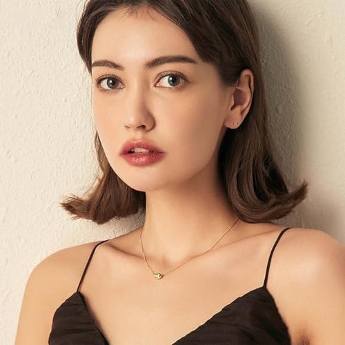 Gold Plated Necklace, Gold Necklace for Women, Dainty Necklace with Simple Pendant4