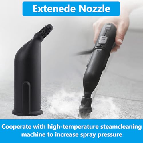 HAOBIN Dampfreiniger Power Nozzle Ersatz Zubehör für Dampfreiniger Kompatibel mit SC-Serie Modellen Langhals Kurz Schwarz Düsen Vakuum Zubehör ABS Material für Böden Fliesen Teppiche