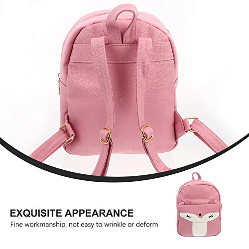 ABOOFAN Mochila Animal de Couro Fofa Raposa Mini Mochila de Couro Animal Mochila Pequena Mochila Esc