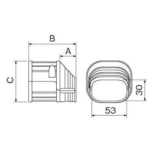 Miniatura 2 de Inaba Denko SEN-140-I Plumbing Cosmetic Cover, Terminal Cover, For Device Connections, Ivory