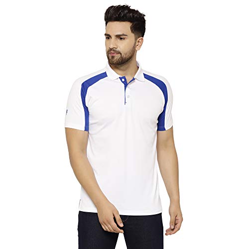 Image of EPPE Men's Polo Neck Solid Slim Fit Activewear Half Sleeve Dryfit Micro Polyester Sportswear | Casual wear T-Shirt