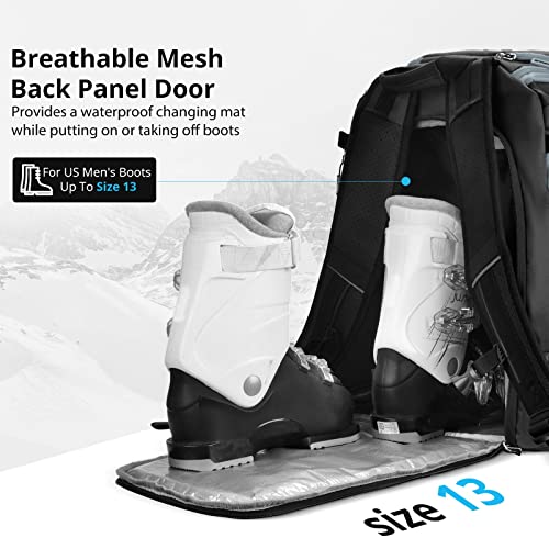 Extremus Snow Bound Ski Boot Bag, 65L Ski Boot Travel Backpack For Ski Helmet, Goggles, Gloves, Skis, Snowboard & Winter Sport Accessories (Black) #TOP2