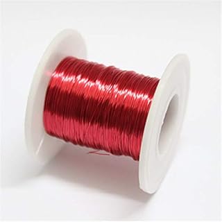 Occus Length,QA-1-155Red Copper Wire Copper Line Enameled Copper Wire 0.1mm 2000m/pc, (Cable Length: Other)