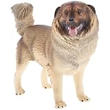 pastore caucaso contro lupo Statuette di animali a forma di cane: decorazione per centri commerciali, case, negozi, uffici o altri luoghi, ottimo ornamento per esterni, miniatura di cane