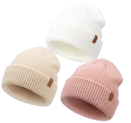 DANMY Infant Toddler Beanie Kint Hat Baby Boys Girls Beanies Kids Winter Hats Knit Children Warm Hat Caps 6-36 Months