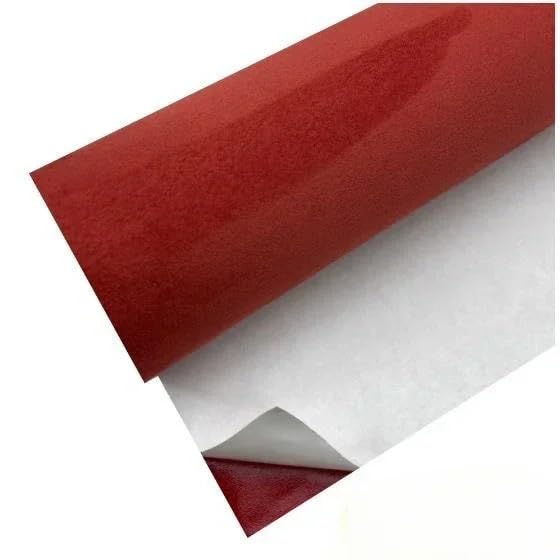 Tissu ciel de toit voiture autocollant synthétique rouge garniture intérieure