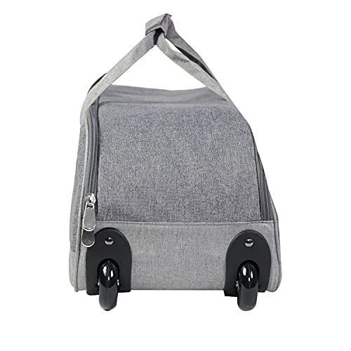 Everything Mary Rolling Craft Tote For Cricut, Brother, Silhouette Machines, Grey Heather - Machine Carrying Storage Bag For Air, Maker, Explore, Cameo - Travel Carry Case For Vinyl & Accessories #TOP6