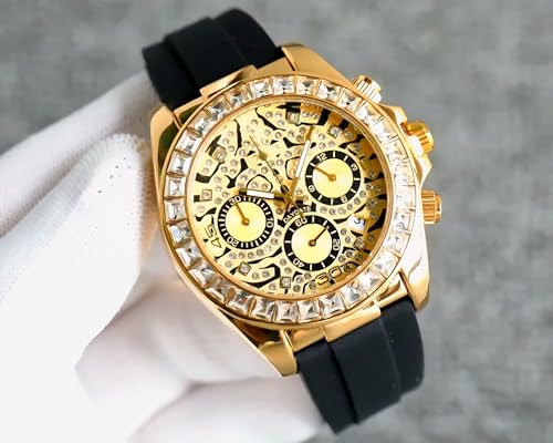 Generic Luxury Men Gold Chronograph Watch - Image 3