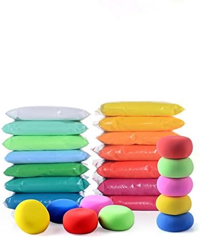Polymer Clay, Dasiter 24 Color Air Dry Clay Super Light DIY Modelling Clay Soft Sticky Plasticine Magic Clay for Kid's Crafts