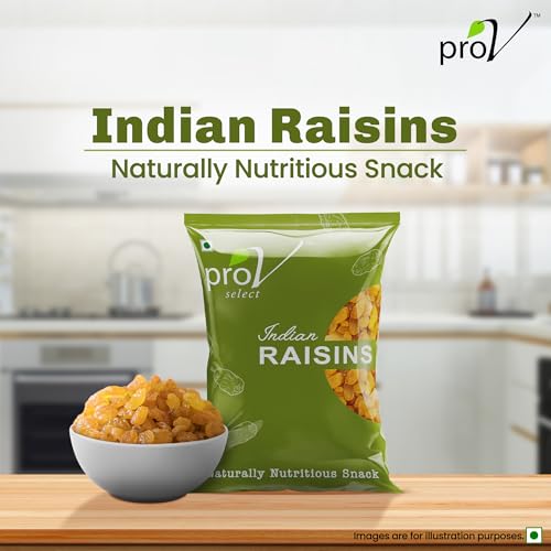 Image of ProV Select - Indian Raisin 500 gm | Value Pack| Dryfruits- Indian Kishmish | Rich In Nutiritons| No added Preservatives | Rich In Iron| Healthy Sweet & Tasty [Packaging might Vary]
