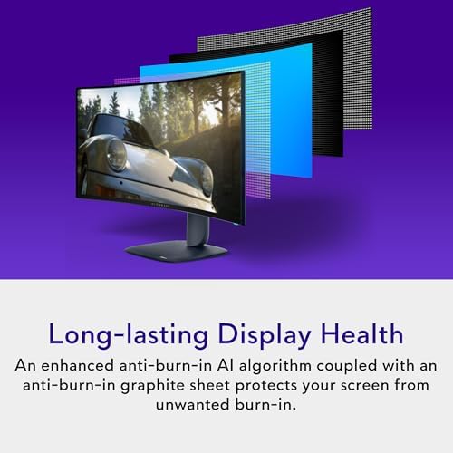 Alienware 34 240Hz QD-OLED Curved Gaming Monitor - AW3425DW - 34.2-inch WQHD (3440 x 1440) 0.03ms Display, 1800R Curve, AMD FreeSync Premium Pro, VESA AdaptiveSync, DisplayHDR TrueBlack 400 — view 6