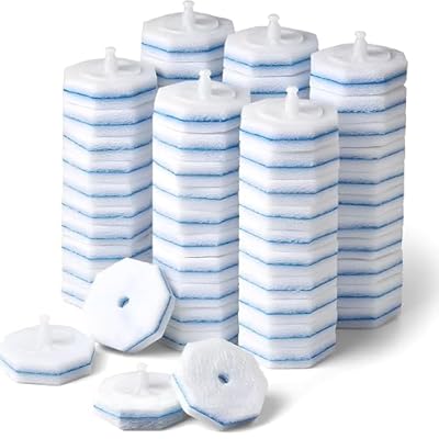 60 Pack Toilet Wand Refills Compatible with Clorox Toilet Brushes, Instant Foam Cleaning, Secure Lock No Slipping, Odor Neutralizing, Easy Snap-On Design