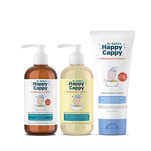 Happy Cappy Sensitive Skin Bundle | Manage Cradle Cap, Seborrheic Dermatitis, Dandruff, And Dry, Itchy, Sensitive Eczema Prone Skin For All Ages… #TOP18