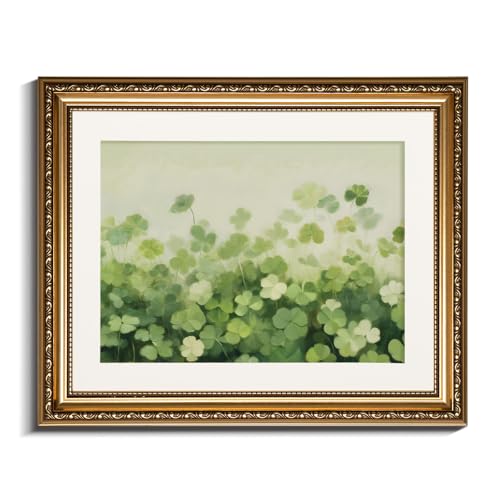 InSimSea Goleden Framed Wall Art for Living Room, Botanical Nature Style for Home Decor, for Serene Space Decoration, Calming Aesthetic, 13x16 inch