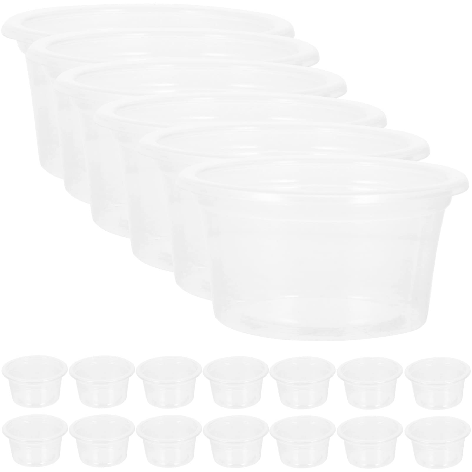 POPETPOPReptile Accessories Reptile Food Dish 20Pcs Compact Reptile Bowls Transparent Reptile Food Cups Household Reptile Water Dishes Gecko Food Dish Reptile Terrariums