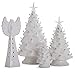 Milltown Merchants Ceramic Christmas Tree - Tabletop Tree with Lights - (15.5