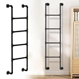 Scala per letto a castello per impieghi gravosi - Scala con gradini in metallo nero da 100cm 125cm 130cm 140cm 145cm 150cm Scale dritte per letto a soppalco in ferro battuto per esterni/camper(115cm/4