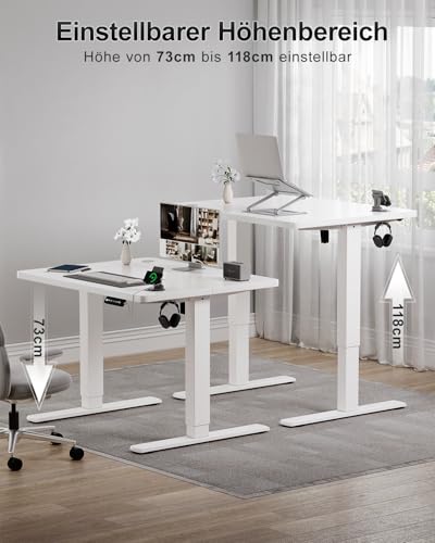 Airfish Höhenverstellbarer Schreibtisch 80x60cm, Kinder Schreibtisch Höhenverstellbar Elektrischer mit Memory-Funktion… – Ansicht 5