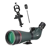 Svbony SV406P ED 20–60x80 mm Spektiv 1,25'' Abnehmbares Okular, Dual Focus FMC BAK4, Spektive Sportschützen Wasserdicht mit SV214Pro Universal Telefon Adapter (44-64mm) 3-Achse Handy Teleskop