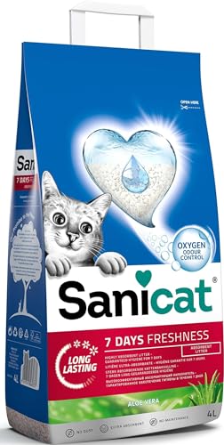 Sanicat - Arena para Gatos Classic con Aloe Vera | Controla el Olor Durante 7 días | Absorción rápida | Producto higiene de tu Mascota | 4L de Capacidad