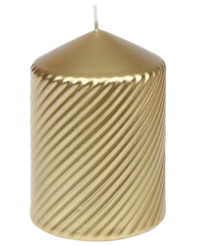 Stumpenkerzen Weihnachtskerzen Brissago Gold 100/66 mm