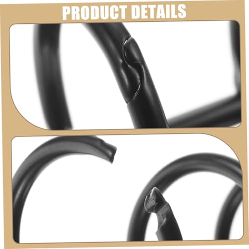 FUNNETOYU 10個 リング属ファイルバインダー ブラック ルーズリーフ対応 スムーズ開閉 軽量設計 オフィス 学校 家用