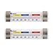 Lantelme 2 Stück Kühlschrankthermometer Edelstahl mit Haken und Saugnapf Temperatur von -40°C bis 24°C | Anbringung waagrecht | Analog Thermometer Set für Kühlschrank Gefrierschrank Kühltheke