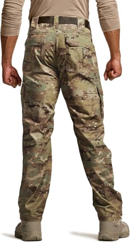 Image of CQR Men's Tactical Pants, Water Resistant Ripstop Cargo Pants, Lightweight EDC Work Hiking Pants, Outdoor Apparel