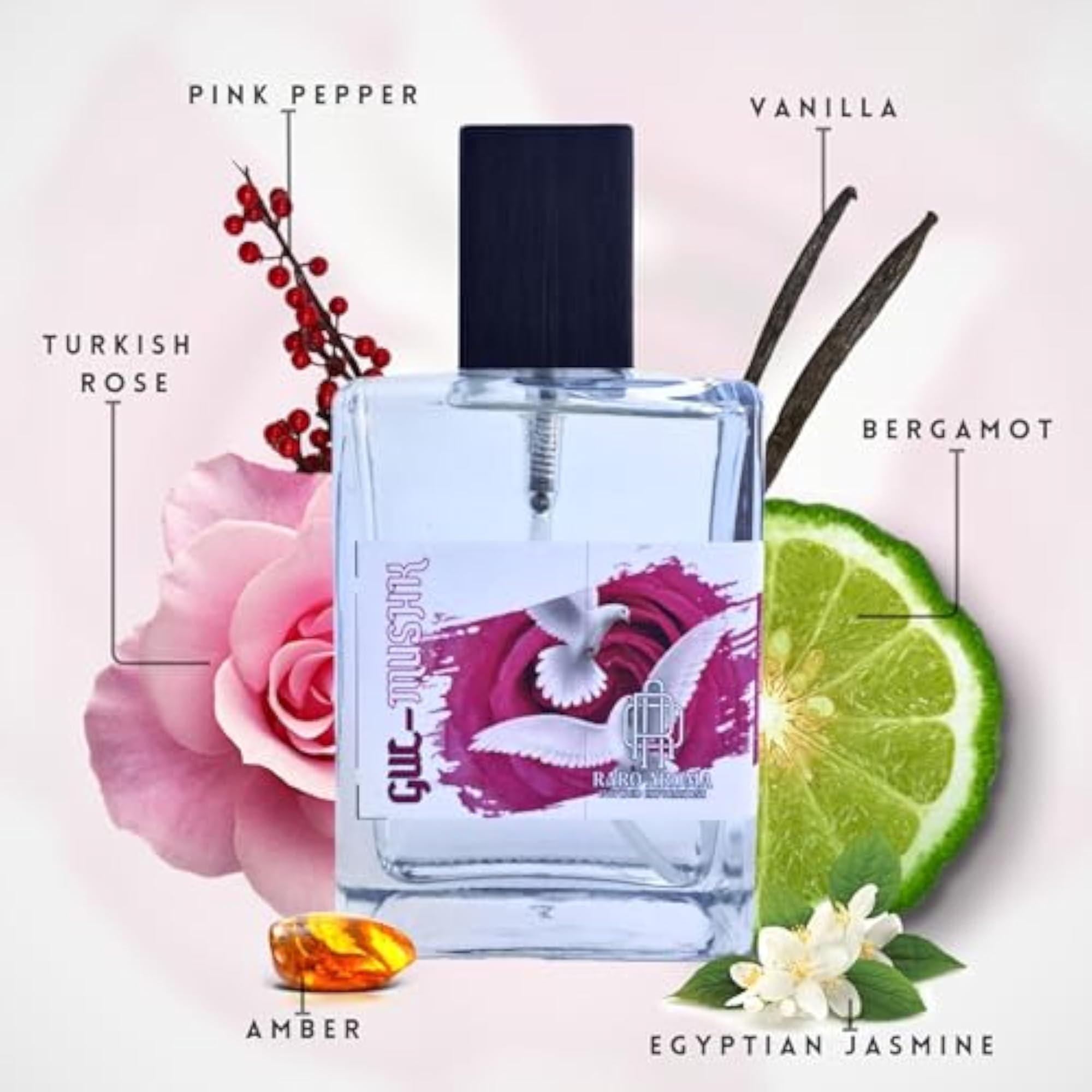 Designer Inspired Rose Musk Eau De Parfum 100ml, Premium Luxury