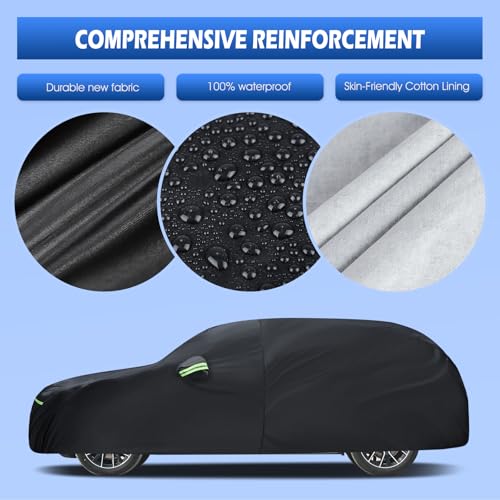 Image of Car Cover Custom Fit for Audi Q5 /SQ5 2009-2026, Migaven Waterproof Full Exterior Cover Sun Rain Protection with Door Zipper and Cotton Lining