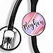 Stethoscope Tag - Orange Purple Pink Marble - Personalized Name - Steth ID Tag/Nurse Badge