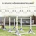 PawHut Agility Set Hunde 4-teiliges Agility-Ausrüstung für Hundetraining Steckhürdenset mit höhenverstellbar Hürden Reifen Trainingszubehör Koordinationstraining Agilityset für Spiele Training