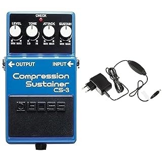 Pédale Compression/Sustainer CS-3 BOSS, une pédale de compression et Sustain avec circuit haute qualité & Alimentation PSA-230S BOSS, un adaptateur secteur pour toutes les nouvelles pédales compactes - Les Beatles, Paul McCartney, John Lennon, RIngo Starr, George Harrison