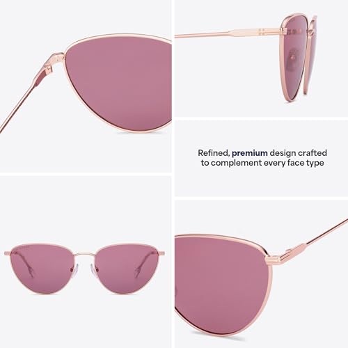 Image of Full Rim Cat Eye Stylish & Premium Sunglasses | Polarized and 100% UV Protected | Women | Narrow | JJ S70011