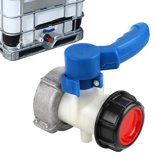 Vanne Papillon Adaptateur pour Réservoir IBC,Adaptateur Universel IBC DN50 75mm,Vanne Cuve 1000L Plastique,Adaptateurs pour Robinet D'arrêt IBCs,pour Réservoir D'eau de Pluie,Réservoirs IBCs