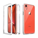 Apple iPhone XR Case [VVUP] Slim Clear Full Body Coverage Rugged Case Protection with Transparent Built-in Screen Protector Case Cover 6.1