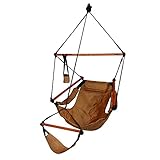Hammaka Hanging Hammock Air Chair, Wooden Dowels, Tan