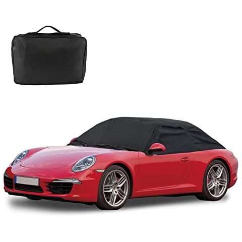 Waterproof Soft Top Roof Hood Half Cover Replace for 1998-2011 Porsche 911/996/997 Convertible, 600D Oxford Cloth Heavy Duty Cover for Snow Rain Dust Protection Cover