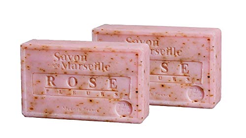 2 jabones de Marsella – Rosa – Fabricado en Francia