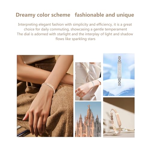 Smart Stylish Bracelet with Heart Rate,Blood Oxygen,Sleep Tracking,IP68 Waterproof,Magnetic Charging(Silver)2