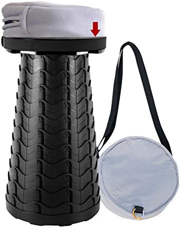 2021 Upgraded Portable Folding Stool with backpack pad, Retractable Collapsible Telescopic Camping Seat for Adults, Small Lightweight Sturdy Adjustable Stools for Travel,Kitchen,Garden,Fishing